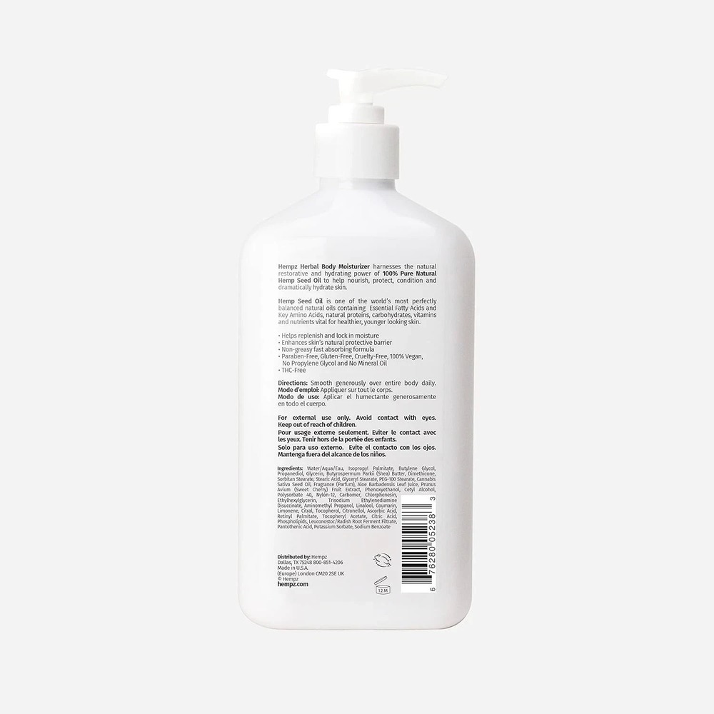 HEMPZ CHERRY BLOSSOM HERBAL BODY MOISTURIZER LIMITED EDITION - Picture 3 of 3